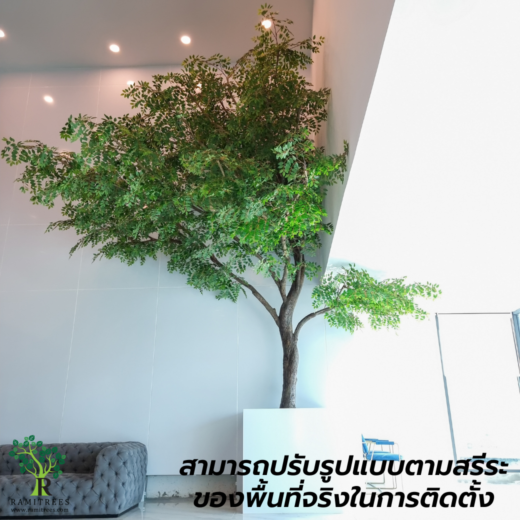 Project CNA Biotech ตกแต่งปรับภูมิทัศน์โซนรับแขกในสำนักงาน ด้วยต้นไม้ประดิษฐ์ขนาดใหญ่ by ramitrees.7