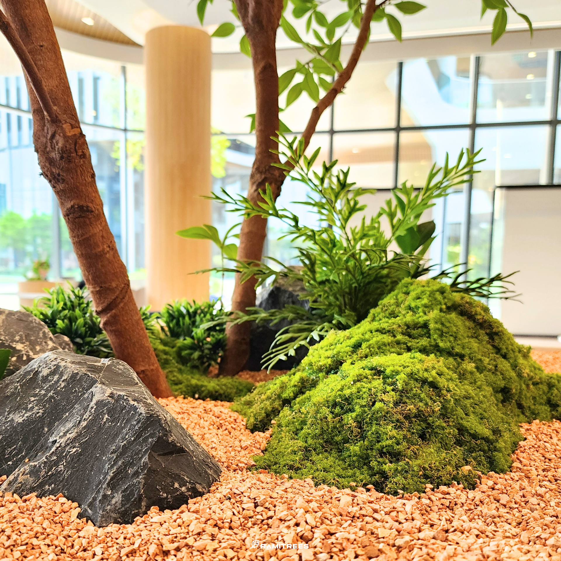 มอสส์ มอสส์เสมือนจริง จัดสวนมอสส์ จัดสวนมอสส์ปลอม tree moss garden Minimal Style (3)