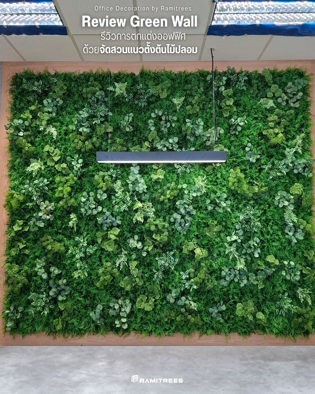 จัดสวนแนวตั้งต้นไม้ปลอมตกแต่งออฟฟิศ 01
