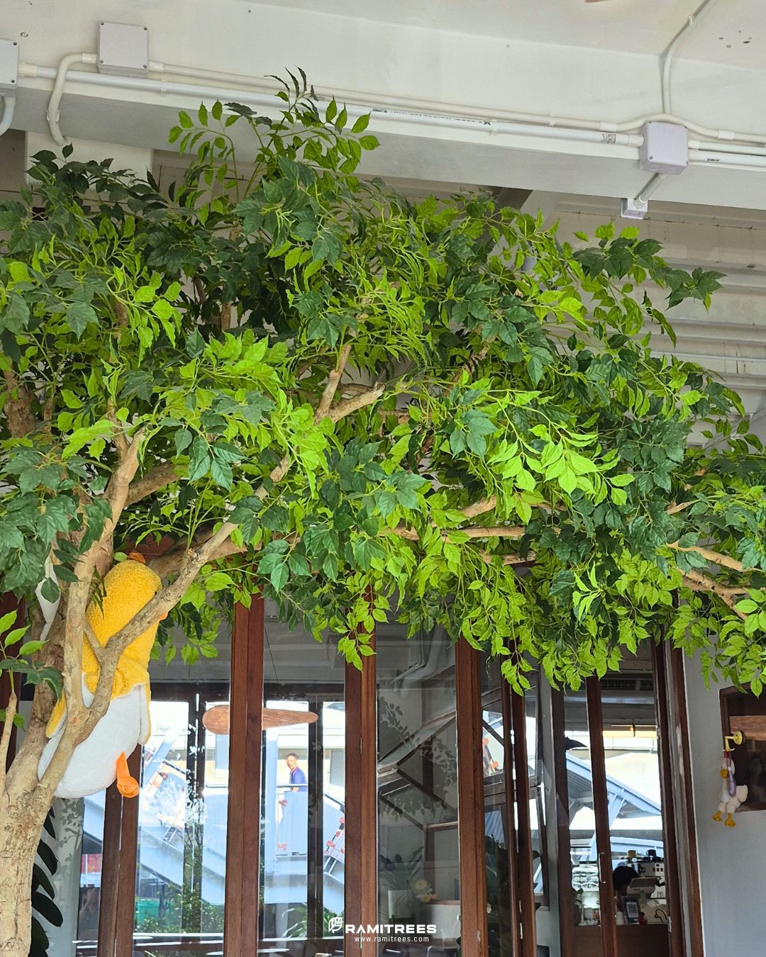 ต้นแคนาลีฟประดิษฐ์ ตกแต่งร้านคาเฟ่ Friends and Duck , Artificial Dolichandrone Serrulata Tree (5)