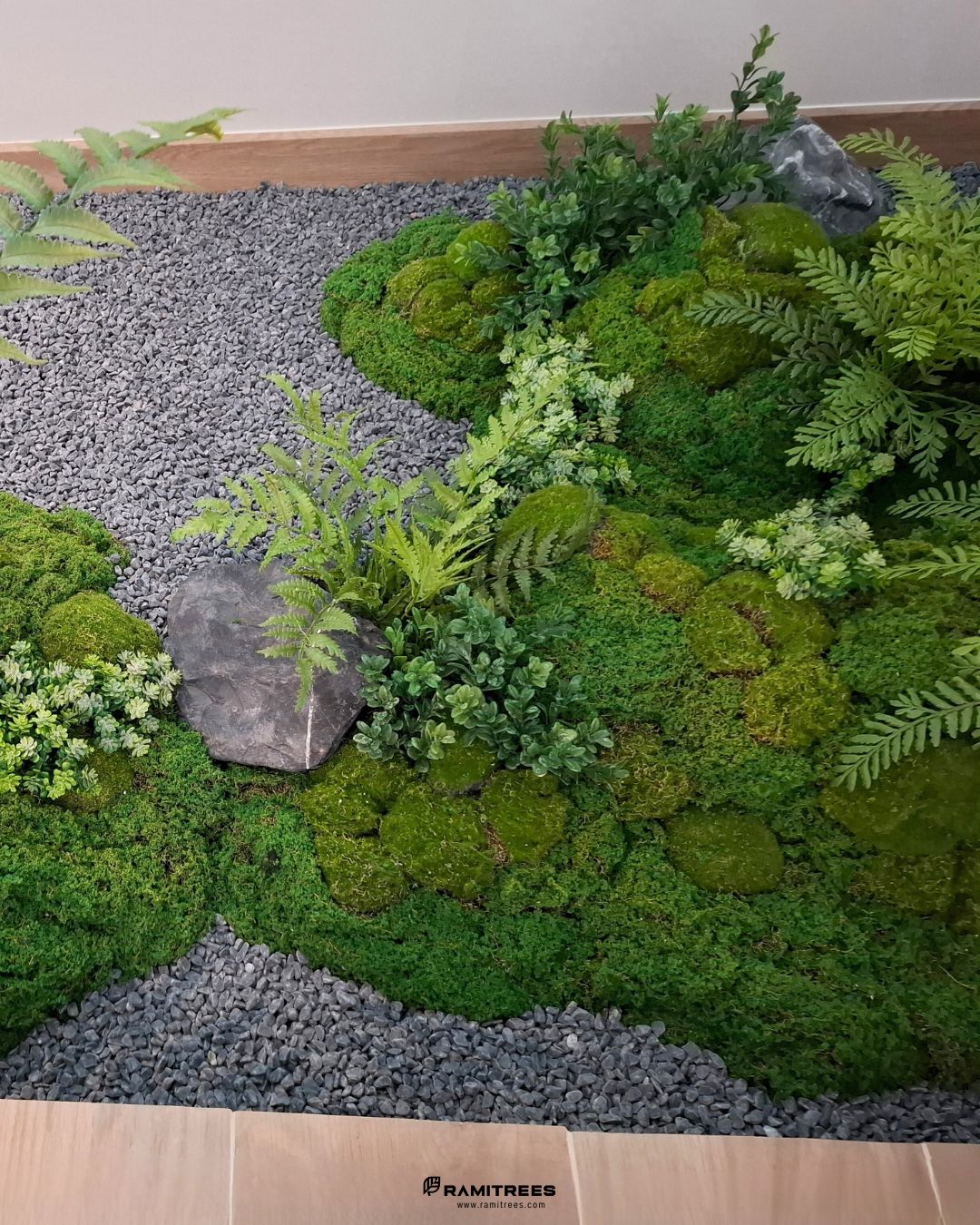 รีวิวผลงานติดตั้งสวนเนินมอสส์ ตกแต่งด้วยก้อนหินธรรมชาติ Moss Garden (4)