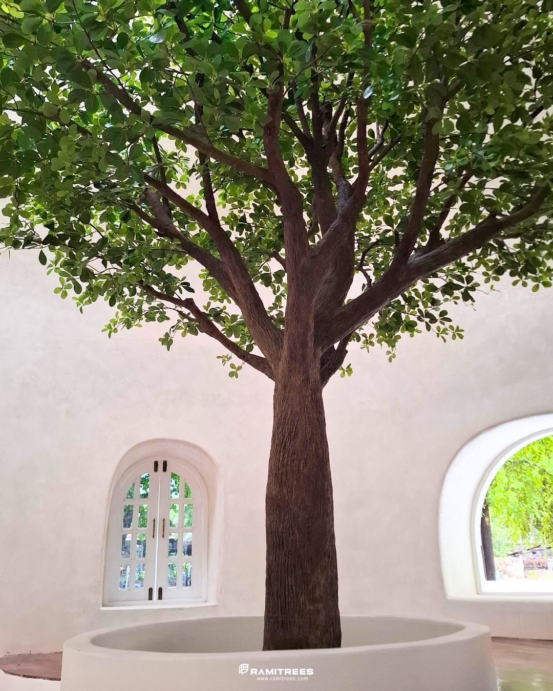 ต้นหูกระจงลำต้นไฟเบอร์กลาสประดิษฐ์ ตกแต่งร้าน Under The Tree (2)