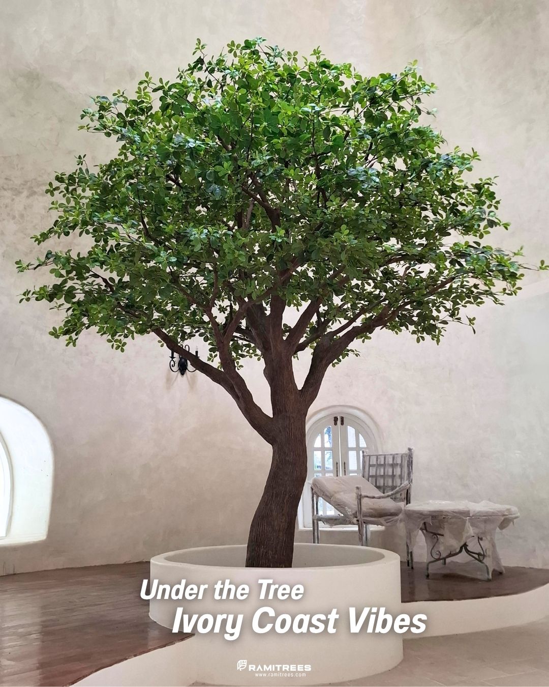 ต้นหูกระจงลำต้นไฟเบอร์กลาสประดิษฐ์ ตกแต่งร้าน Under The Tree