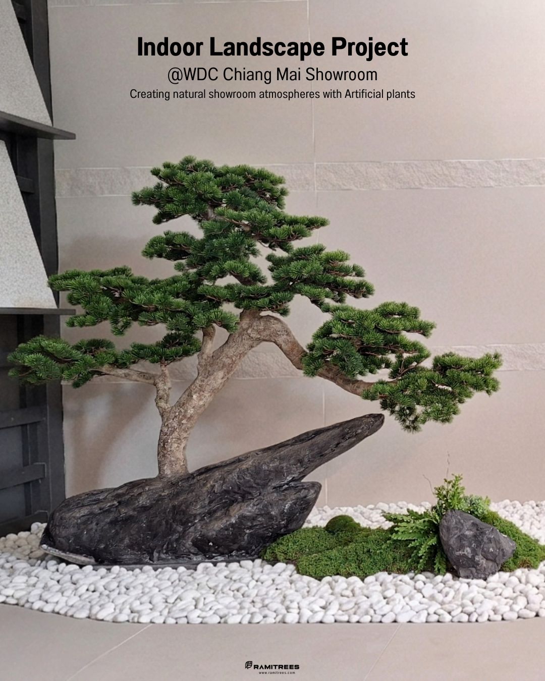 ต้นไม้ประดิษฐ์ขนาดใหญ่และสวนบอนไซ Indoor Landscape