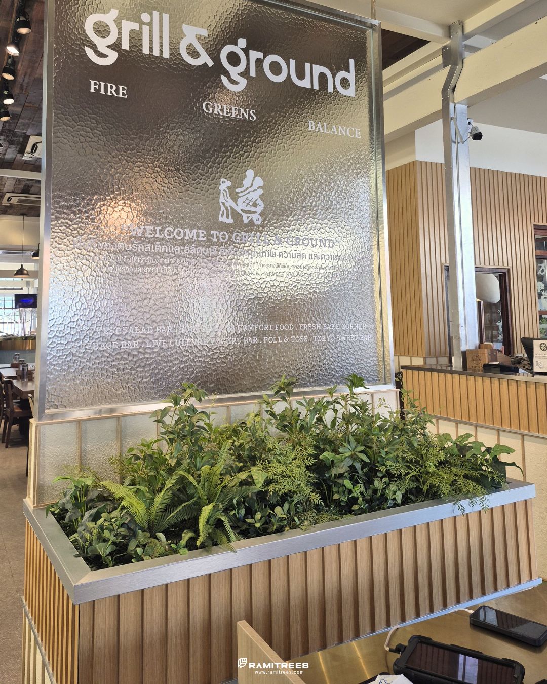 Artificial Olive Tree, Planter Box ต้นโอลีฟประดิษฐ์ขนาดใหญ่ พร้อมจัดสวนต้นไม้ปลอม (2)