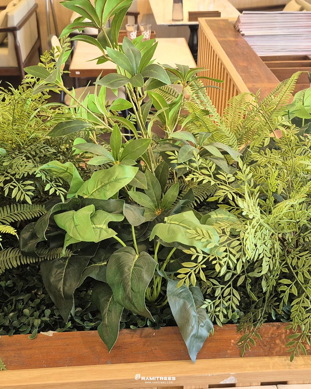 Artificial Olive Tree, Planter Box ต้นโอลีฟประดิษฐ์ขนาดใหญ่ พร้อมจัดสวนต้นไม้ปลอม (8)