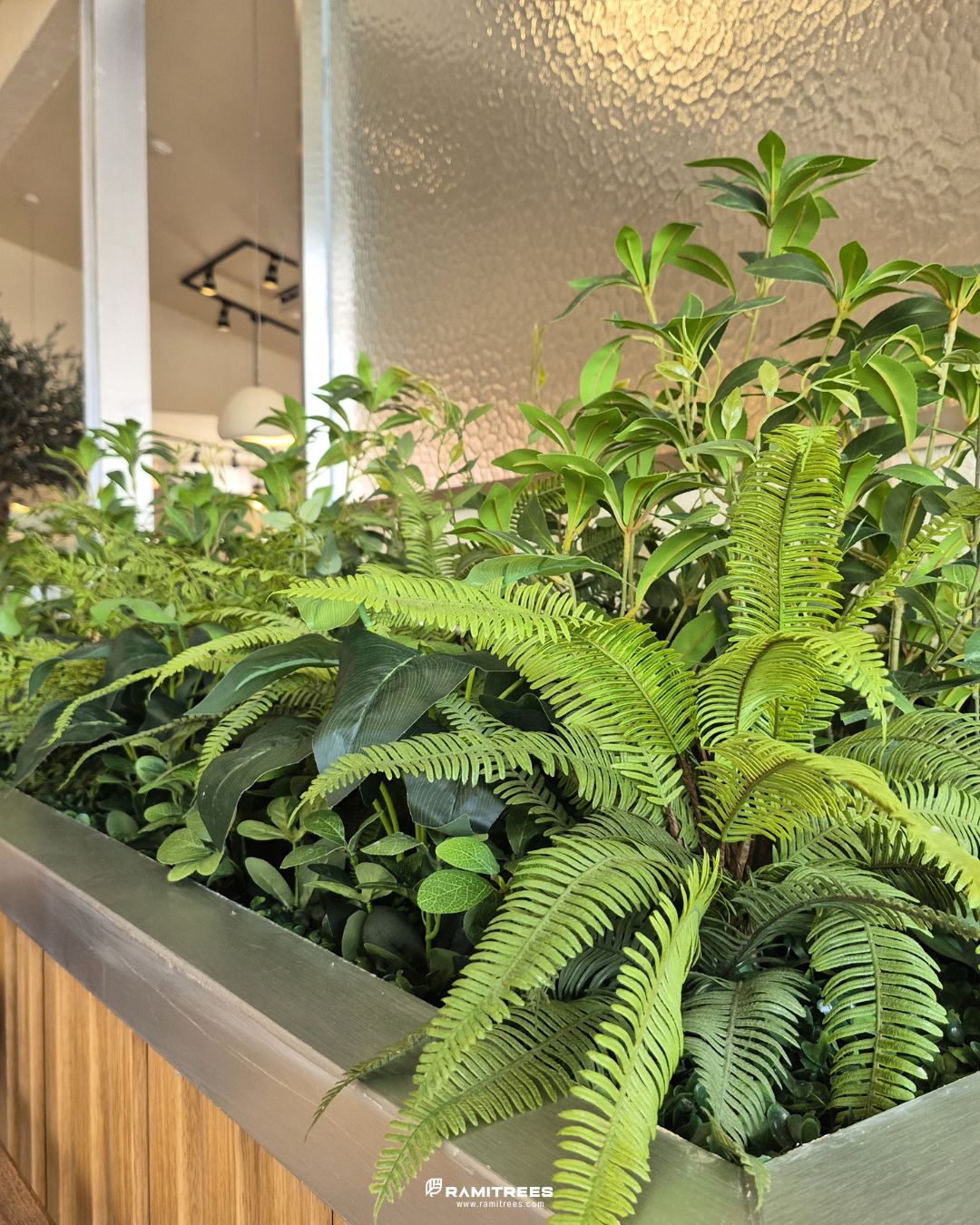 Artificial Olive Tree, Planter Box ต้นโอลีฟประดิษฐ์ขนาดใหญ่ พร้อมจัดสวนต้นไม้ปลอม (9)