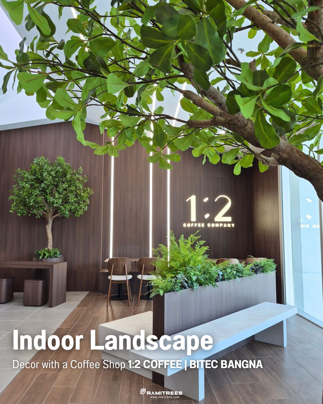 ต้นไม้ประดิษฐ์ขนาดใหญ่ สวนในราง และ Planter Box