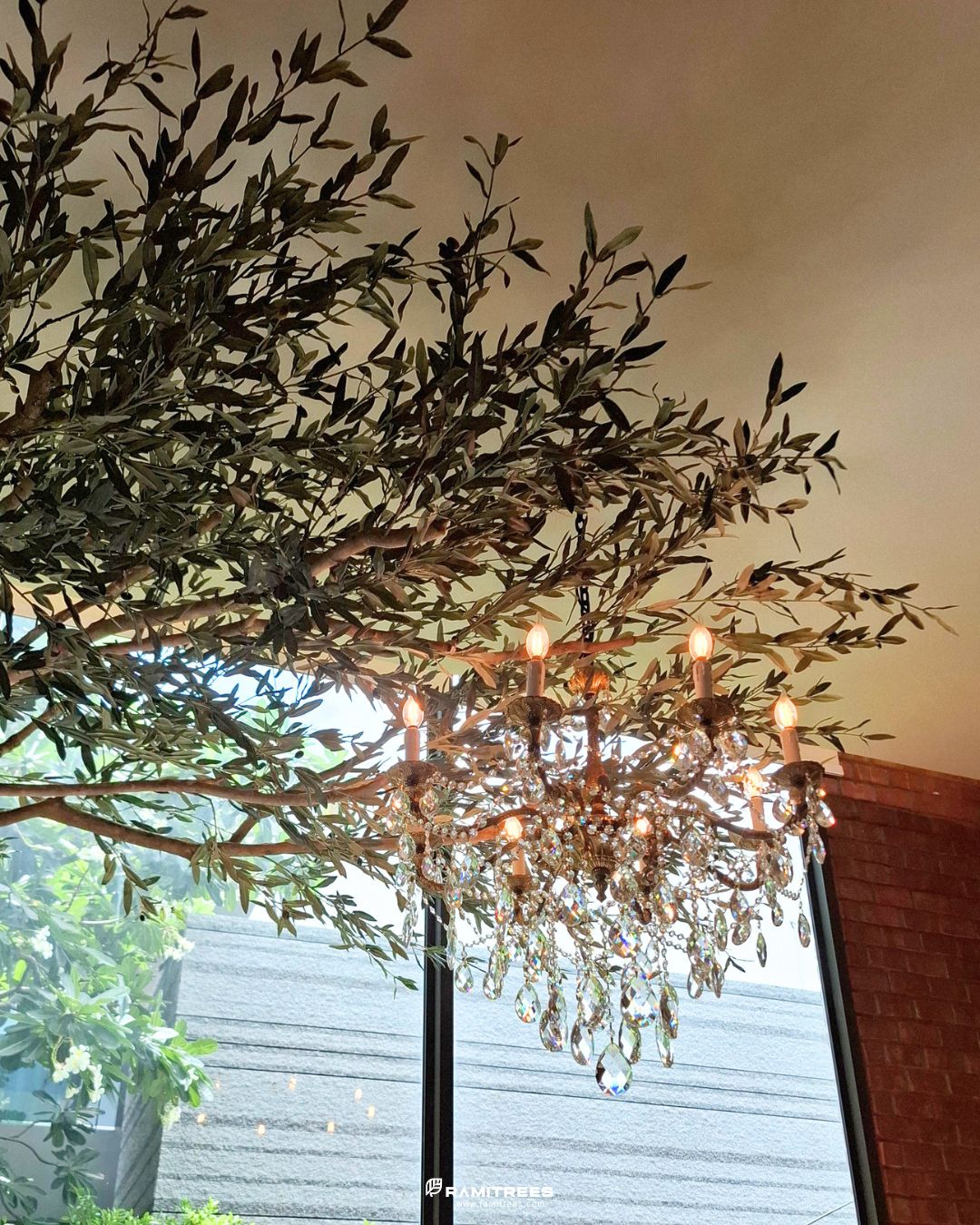 Artificial Olive Tree ต้นมะกอกโอลีฟประดิษฐ์ดีไซน์ทรงซุ้มโค้ง สูง 3.5 ม (4)